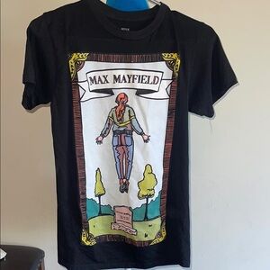Netflix Black Graphic Tee with Colorful Design